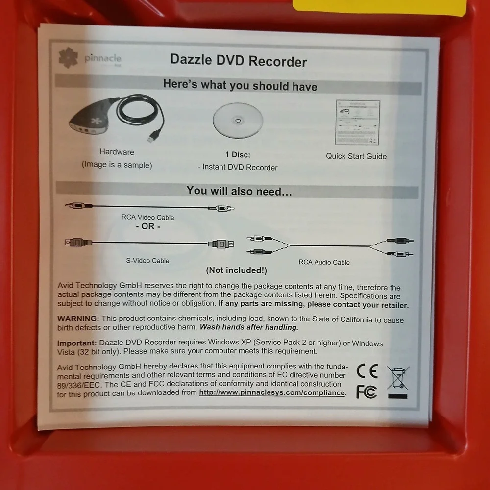 Pinnacle Dazzle DVD Recorder HD Capture Video From Devices Mobile Web‎ PC